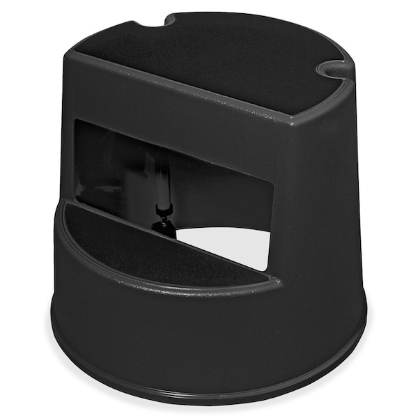 Mobile Two-Step Stepstool, 350 lb Load Capacity, 13" Overall Height, Black